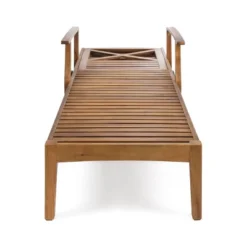 Perla 3pc Outdoor Acacia Wood Chaise Lounge Set With Cushions - Teak/Orange - Christopher Knight Home -Crosley Sales Store GUEST 6196b692 c9a9 403b a1ab 88edbfea4d84