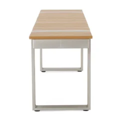 Otero 6pc Outdoor Aluminum Dining Set - Natural/Gray/Silver - Christopher Knight Home -Crosley Sales Store GUEST 61c66556 a5c3 43ff 8f39 4b2fc22a5d0f