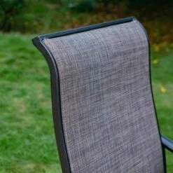 7pc Outdoor Dining Set With Swivel Sling Chairs & Large Metal Rectangle Table With Umbrella Hole - Gray - Captiva Designs -Crosley Sales Store GUEST 634afa08 07a5 41ff 929a e76025426c26