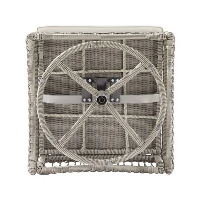 4pc Thatcher Outdoor Steel Seating Set Creme/Driftwood - Crosley 13 4pc Thatcher Outdoor Steel Seating Set Creme/Driftwood - Crosley - Image 13