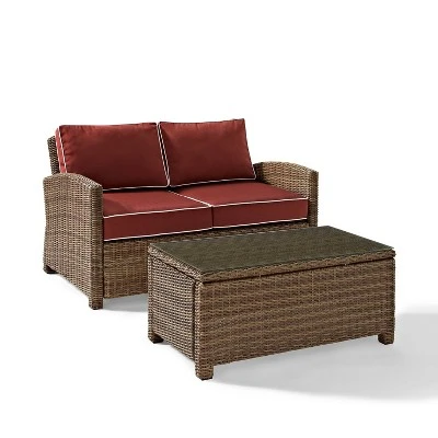 Bradenton Outdoor Wicker Sofa & Coffee Table Set - Crosley 10 Bradenton Outdoor Wicker Sofa & Coffee Table Set - Crosley - Image 10