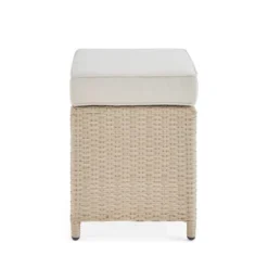 2pk All-Weather Wicker Canaan Outdoor Square Stools With Cushions Brown - Alaterre Furniture -Crosley Sales Store GUEST 64d700d6 2fdd 495a b4b6 9b2d3993cb40