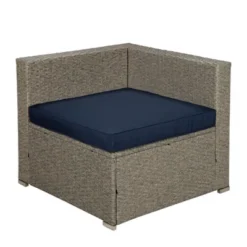 5pc Outdoor Rattan Wicker Sectional Conversation Set With Cushions - Gray/Navy - GODEER 16 5pc Outdoor Rattan Wicker Sectional Conversation Set With Cushions - Gray/Navy - GODEER -Crosley Sales Store GUEST 653cf01e 13f4 4128 ac95 e5b299999163