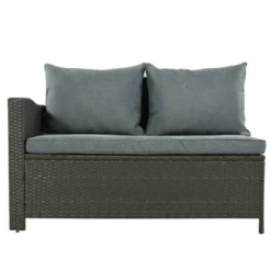 6pc Outdoor Set With Loveseats, Sofa, Chair, Bench & Coffee Table - Gray - GODEER 17 6pc Outdoor Set With Loveseats, Sofa, Chair, Bench & Coffee Table - Gray - GODEER -Crosley Sales Store GUEST 6560492f 176d 4b19 b05e 3b7a523975eb