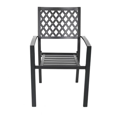 7PC Metal Patio Dining Set With Rectangular Expandable Table & 6 Chairs - Captiva Designs 4 7PC Metal Patio Dining Set With Rectangular Expandable Table & 6 Chairs - Captiva Designs - Image 4