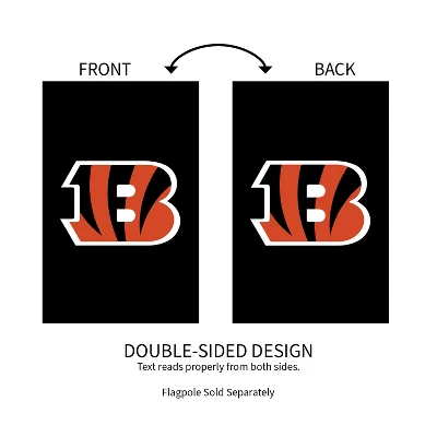 Evergreen NFL Cincinnati Bengals Applique House Flag 28 X 44 Inches Outdoor Decor For Homes And Gardens 3 Evergreen NFL Cincinnati Bengals Applique House Flag 28 X 44 Inches Outdoor Decor For Homes And Gardens - Image 3