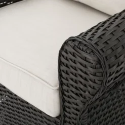 Acadia 3pc Wicker Rocker And MGO Gas Firepit Set - Dark Brown - Christopher Knight Home -Crosley Sales Store GUEST 670573ba 4a7e 4fbd 9dcc 48c6b0189a44