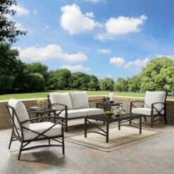 6pc Kaplan Outdoor Seating Set Oatmeal - Crosley -Crosley Sales Store GUEST 67558f55 472b 49d8 8484 2dca8f5b1e36