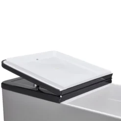 JOMEED 80 Quart/20 Gallon Wheeled Rolling Outdoor Patio And Deck Cooler Cart Ice Chest With Shelf, Drainage Hole Plug And Bottle Opener, Silver -Crosley Sales Store GUEST 6777a475 4cbc 4530 8813 053ed503fd43