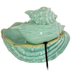 Sunnydaze Decor Sunnydaze Indoor Home Decorative Stacked Tiered Seashells Tabletop Water Fountain Feature - 7" - Green -Crosley Sales Store GUEST 68458d52 648f 453b a114 4c8eddcc58a0