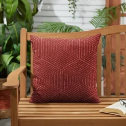 20" Sunbrella Outdoor Throw Pillow Red