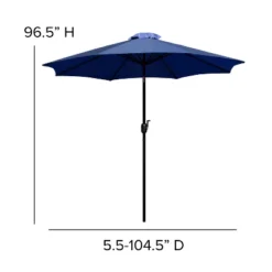Merrick Lane 9' Round UV Resistant Outdoor Patio Umbrella With Height Lever And 33° Push Button Tilt -Crosley Sales Store GUEST 69bdfda5 76f1 41b2 9f7b 28cf21229749