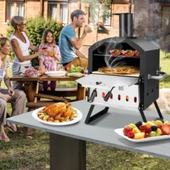 Costway 2-Layer Pizza Oven Wood Fired Pizza Grill Outside Pizza Maker With Waterproof Cover -Crosley Sales Store GUEST 69fefcc2 46c9 4db3 ac96 d1752a27c52b