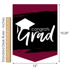 Big Dot Of Happiness Maroon Grad - Best Is Yet To Come - Outdoor Home Decorations - Double-Sided Burgundy Graduation Party Garden Flag - 12 X 15.25 In -Crosley Sales Store GUEST 6a3fcb68 1738 410c 9c62 a31661f69541