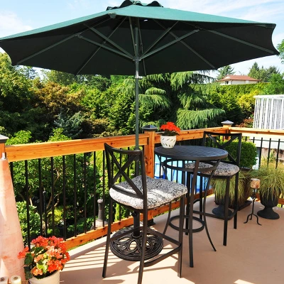 Tangkula 18"Round Umbrella Base Stand Cast Iron Heavy Duty 23lbs 3 Tangkula 18"Round Umbrella Base Stand Cast Iron Heavy Duty 23lbs - Image 3