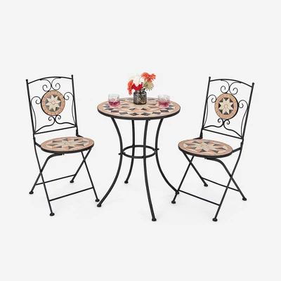 3pcs Patio Bistro Set Outdoor Patio Conversation Furniture Folding Dining Garden 1 3pcs Patio Bistro Set Outdoor Patio Conversation Furniture Folding Dining Garden
