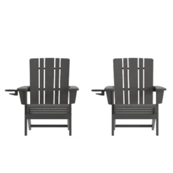 Emma And Oliver Set Of 2 Adirondack Chairs With Cup Holders, Weather Resistant HDPE Adirondack Chairs 22 Emma And Oliver Set Of 2 Adirondack Chairs With Cup Holders, Weather Resistant HDPE Adirondack Chairs -Crosley Sales Store GUEST 6b8a8e23 afce 4154 b656 53922dcda4d6