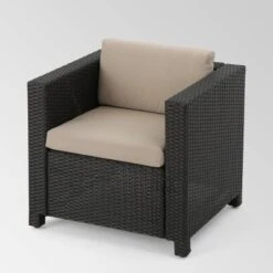 Puerta 5pc Wicker Sofa Chat Set - Dark Brown/Beige - Christopher Knight Home -Crosley Sales Store GUEST 6b8bfd8d d72d 43f8 99ee 850300b86ddd