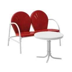 Griffith 3pc Outdoor Conversation Set - Red - Crosley -Crosley Sales Store GUEST 6bdcf15b ce38 45a3 be50 b2817e46647c