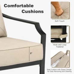 Costway 4 PCS Patio Furniture Set Cushion Sofa Loveseat Sectional Garden Deck Poolside 14 Costway 4 PCS Patio Furniture Set Cushion Sofa Loveseat Sectional Garden Deck Poolside -Crosley Sales Store GUEST 6c3edfa1 fe1f 4a93 8bff 29835001f688