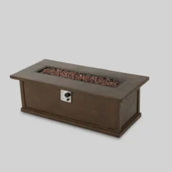 Cape Coral 4pc Metal Conversation And Gas Fire Table Set - Khaki/Brown/Black - Christopher Knight Home -Crosley Sales Store GUEST 6c482c63 73d9 451a afe1 e09fafa25e4b