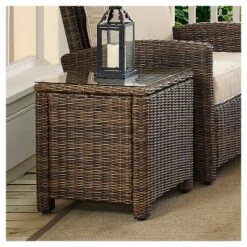 Bradenton Outdoor Wicker Glass Top Side Table - Crosley 13 Bradenton Outdoor Wicker Glass Top Side Table - Crosley -Crosley Sales Store GUEST 6e66aa4b a3a3 45b6 8dc2 2f026bd470fe