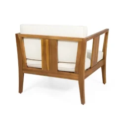 Nicholson Outdoor 4 Seater Acacia Wood Chat Set - Teak/Beige - Christopher Knight Home -Crosley Sales Store GUEST 6fbc07ac e070 41d0 aa00 2f153153d64d