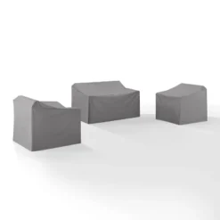 Crosley 3pc Furniture Cover Set, Loveseat And Two Chairs, Gray -Crosley Sales Store GUEST 6fc05115 8e98 4fb0 a5ad cdda5e752478