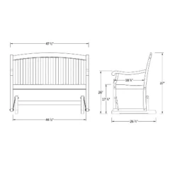 Sherwood Glider Bench - Teak - Cambridge Casual -Crosley Sales Store GUEST 702c1b95 274a 4553 8d19 48578322564f