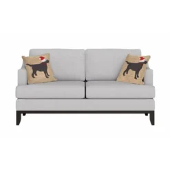 18"x18" Front Porch Christmas Dog Indoor/Outdoor Square Throw Pillow Neutral - Liora Manne -Crosley Sales Store GUEST 7030f6b7 10f9 42e4 a4bb a8e73cc2aa62