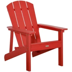 Outsunny Plastic Adirondack Chair, Outdoor Fire Pit Seating HDPE Lounger Chair With High Back And Wide Seat For Patio, Backyard, Garden 19 Outsunny Plastic Adirondack Chair, Outdoor Fire Pit Seating HDPE Lounger Chair With High Back And Wide Seat For Patio, Backyard, Garden -Crosley Sales Store GUEST 703af3a4 5e3a 469e 8f6a bd7c252503bc
