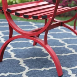 Outdoor Steel Single Seat Garden Arm Chair - Red - Captiva Designs -Crosley Sales Store GUEST 71c875a3 8537 4dd1 9ab3 f6650e6e6707