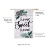Evergreen Home Sweet Home Eucalyptus Burlap House Flag 28 X 44 Inches Outdoor Decor For Homes And Gardens