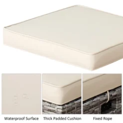 Costway 2PCS Patio Rattan Cushioned Ottoman Seat Foot Rest Table 20 Costway 2PCS Patio Rattan Cushioned Ottoman Seat Foot Rest Table -Crosley Sales Store GUEST 7345cab2 f155 477c 8946 f96b5cfc489e