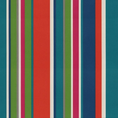 18.5" 2pk St. Lucia Stripe Throw Pillows Blue - Pillow Perfect 1 18.5" 2pk St. Lucia Stripe Throw Pillows Blue - Pillow Perfect