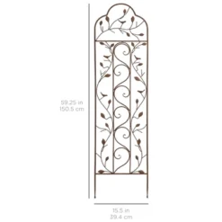 Best Choice Products 60x15in Iron Arched Garden Trellis Fence Panel W/ Branches, Birds For Climbing Plants - Bronze -Crosley Sales Store GUEST 75131547 8350 492f bc03 f05b9e0b3509