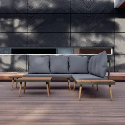 Stellar 4pc Outdoor Aluminum Sectional Set With Tables & Cushions - DUKAP -Crosley Sales Store GUEST 754e4aea 26f7 4bc8 a7f8 7b625e96cfa2