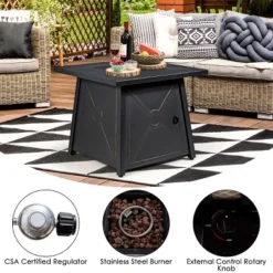 Tangkula 9PCS Outdoor Patio Furniture Set With 30" Propane Fire Pit Table PE Wicker Space-Saving Sectional Sofa Set W/ Storage Box & Cushions 19 Tangkula 9PCS Outdoor Patio Furniture Set With 30" Propane Fire Pit Table PE Wicker Space-Saving Sectional Sofa Set W/ Storage Box & Cushions -Crosley Sales Store GUEST 75a8ccf3 454e 4408 a4e1 a3715b4e946c