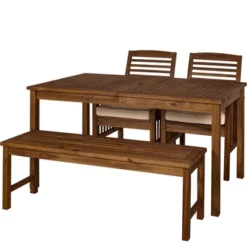 Ravenscroft 4pc Acacia Wood Patio Dining Set - Saracina Home 11 Ravenscroft 4pc Acacia Wood Patio Dining Set - Saracina Home -Crosley Sales Store GUEST 75afd81f e6e4 45c3 aebe 4c43e3ff6625