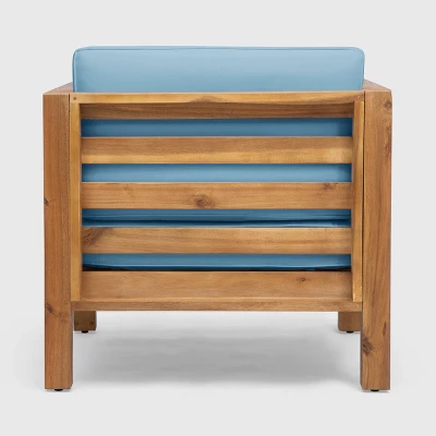 Oana 2PK Acacia Wood Club Chairs - Christopher Knight Home 4 Oana 2PK Acacia Wood Club Chairs - Christopher Knight Home - Image 4