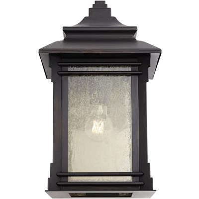 Franklin Iron Works Hickory Point Rustic Farmhouse Outdoor Wall Light Fixture Walnut Bronze 16" Frosted Cream Glass For Post Exterior Barn Deck House 4 Franklin Iron Works Hickory Point Rustic Farmhouse Outdoor Wall Light Fixture Walnut Bronze 16" Frosted Cream Glass For Post Exterior Barn Deck House - Image 4