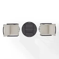 3pc Kaplan Outdoor Steel Bistro Set Oatmeal/Bronze - Crosley -Crosley Sales Store GUEST 76eea9c4 0593 48c6 b0bf b859a5993b5b