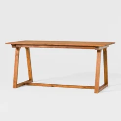 Saracina Home 66" Modern Slatted Rectangle Outdoor Dining Table With Trapezoid Legs 8 Saracina Home 66" Modern Slatted Rectangle Outdoor Dining Table With Trapezoid Legs -Crosley Sales Store GUEST 785eeeeb cc36 4306 b6be 01bb13486e38