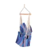 Boho Breeze Swinging Bungalow Hammock Chair - Indigo Stripe - Blue Wave