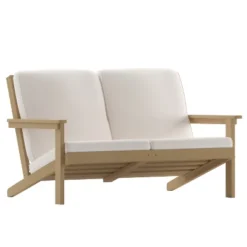 Flash Furniture Charlestown All-Weather Poly Resin Wood Adirondack Style Deep Seat Patio Loveseat With Cushions -Crosley Sales Store GUEST 7923c94a 7357 4a80 97c6 683787585afd