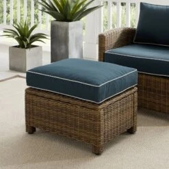 Bradenton Outdoor Wicker Ottoman - Crosley