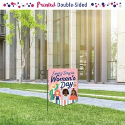 Big Dot Of Happiness Women's Day - Outdoor Home Decorations - Double-Sided Feminist Party Garden Flag - 12 X 15.25 Inches
