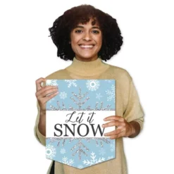 Big Dot Of Happiness Winter Wonderland - Outdoor Home Decorations - Double-Sided Snowflake Holiday Party Or Winter Wedding Garden Flag - 12 X 15.25 In -Crosley Sales Store GUEST 7bfc2c3f 6f89 4905 93ca 97c030d0e8f9