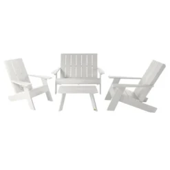 Italica 4pc Outdoor Set With Modern Adirondack Chairs, Double Wide Adirondack Chairs & Table - Highwood -Crosley Sales Store GUEST 7c49f053 ad89 4f0e 8f27 df93654c5c0b