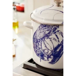 Cuisinart Caskata 16qt Enamel On Steel Stockpot With Cover - Blue Lobster -Crosley Sales Store GUEST 7d48dd52 b092 426e b289 37c175392b5d